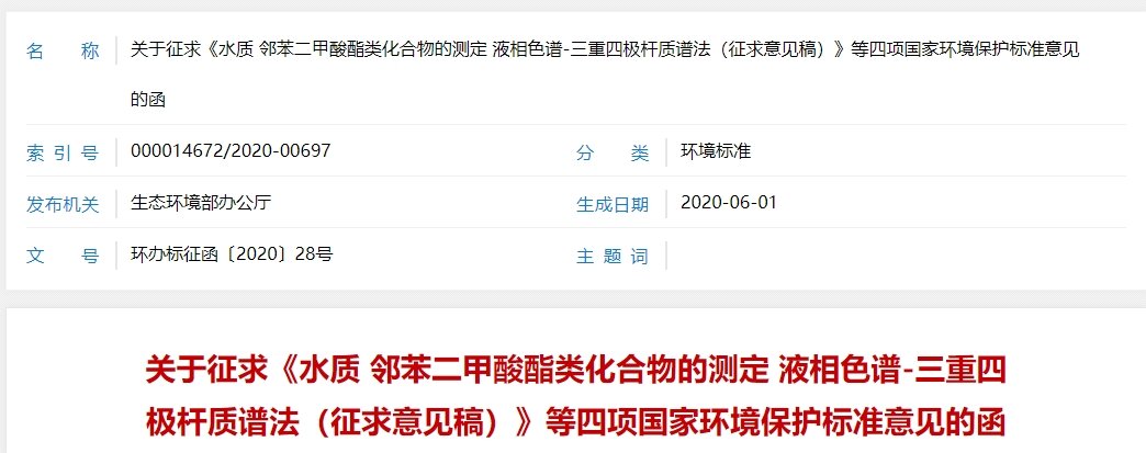 水質(zhì)檢測(cè)(監(jiān)測(cè))標(biāo)準(zhǔn)征詢建議 水質(zhì)檢測(cè)(監(jiān)測(cè))標(biāo)準(zhǔn)征詢建議
